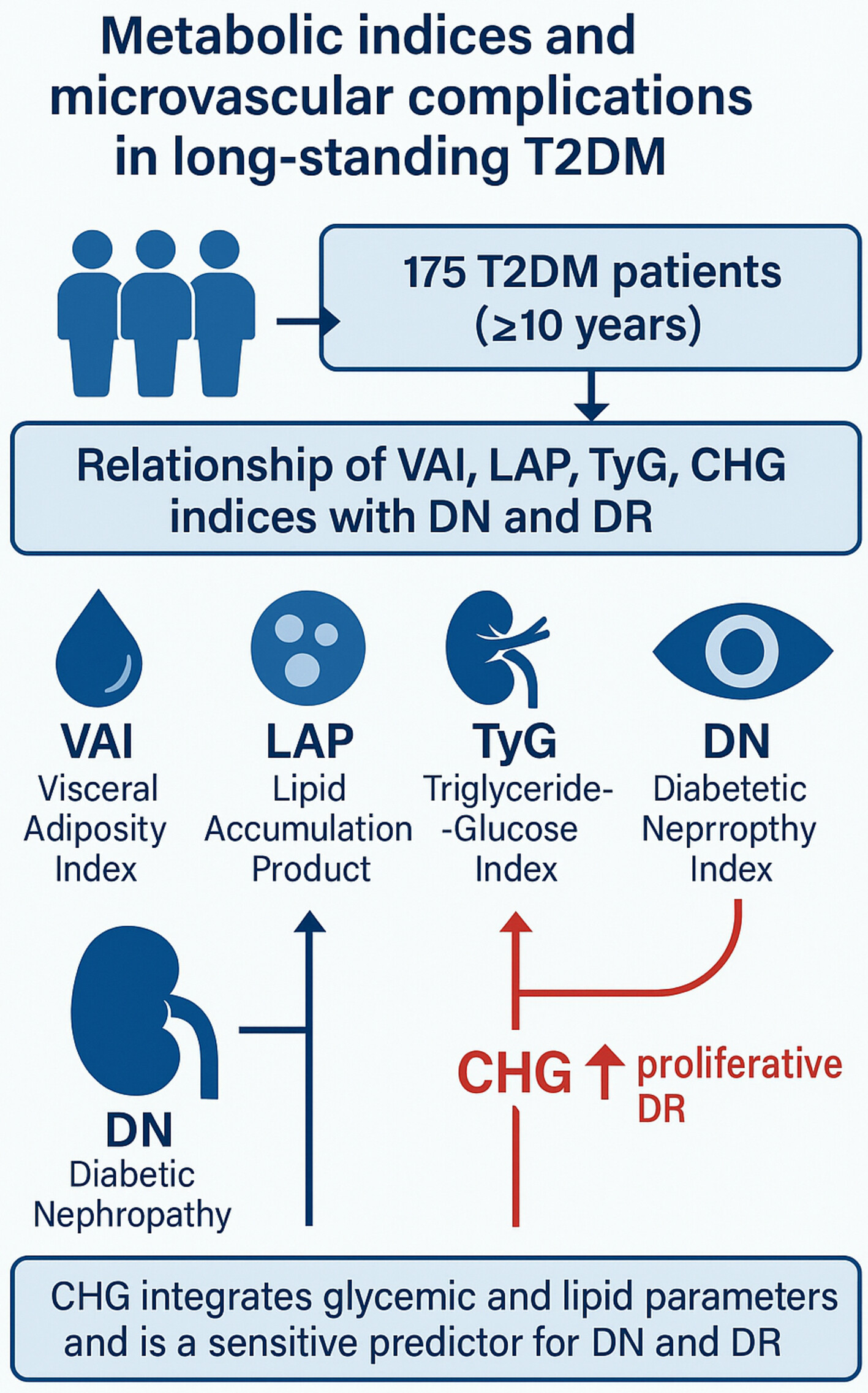 The cholesterol-HDL-glucose (CHG) index and traditional adiposity markers in predicting diabetic retinopathy and nephropathy Issue ,